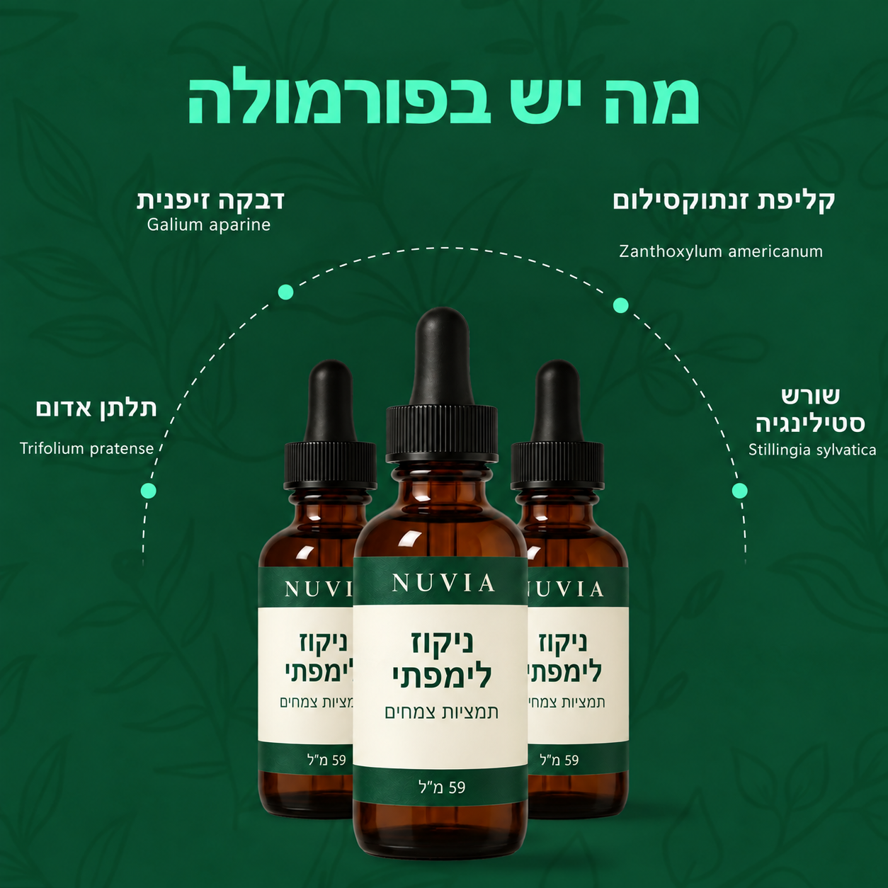 ארבעת הצמחים בפורמולה של Nuvia